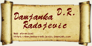 Damjanka Radojević vizit kartica